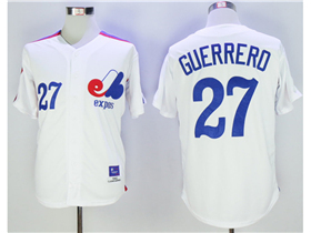 Montreal Expos #27 Vladimir Guerrero White Throwback Jersey