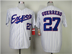 Montreal Expos #27 Vladimir Guerrero White Pinstripe Throwback Jersey