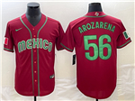 Mexico Baseball #56 Randy Arozarena Red 2023 World Baseball Classic Jersey