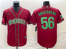 Mexico Baseball #56 Randy Arozarena Red 2023 World Baseball Classic Jersey