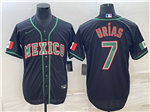 Mexico Baseball #7 Julio Urías Black 2023 World Baseball Classic Jersey