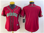 Mexico Baseball Women's Red 2023 World Baseball Classic Jersey