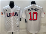 USA Baseball #10 J.T. Realmuto White 2023 World Baseball Classic Jersey