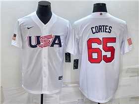 USA Baseball #65 Nestor Cortes White 2023 World Baseball Classic Jersey