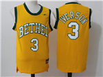 Bethel High School #3 Allen Iverson Gold Basketball Jersey