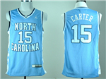 North Carolina Tar Heels #15 Vince Carter Light Blue College Basketball Jersey