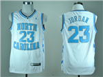 North Carolina Tar Heels #23 Michael Jordan White College Basketball Jersey