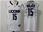 Connecticut Huskies #15 Kemba Walker White College Basketball Jersey