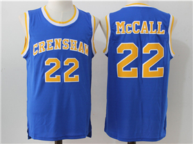 Love & Basketball Crenshaw High School #22 Quincy McCall Blue Movie Basketball Jersey