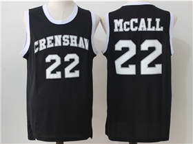 Love & Basketball Crenshaw High School #22 Quincy McCall Black Movie Basketball Jersey