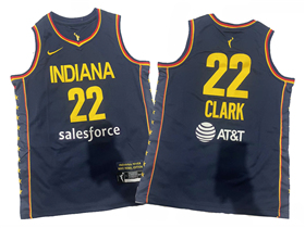 Indiana Fever #22 Caitlin Clark Youth Navy WNBA Basketball Jersey