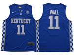 Kentucky Wildcats #11 John Wall Blue College Basketball Jersey