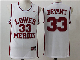 Lower Merion High School #33 Kobe Bryant White Basketball Jersey