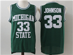 Michigan State Spartans #33 Magic Johnson Green College Basketball Jersey