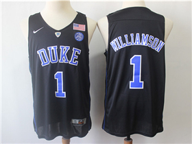 Duke Blue Devils #1 Zion Williamson Black College Basketball Jersey