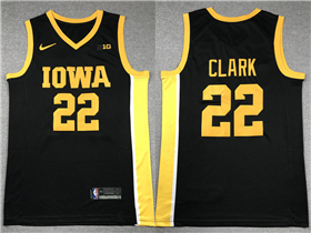 Iowa Hawkeyes #22 Caitlin Clark Black College Basketball Jersey