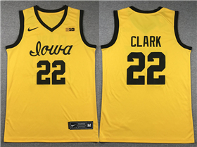 Iowa Hawkeyes #22 Caitlin Clark Gold College Basketball Jersey