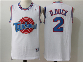 Space Jam Tune Squad #2 Daffy Duck White Movie Basketball Jersey