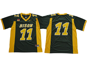 North Dakota State Bison #11 Carson Wentz Green College Football Jersey