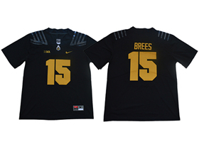 Purdue Boilermakers #15 Drew Brees Black College Football Jersey