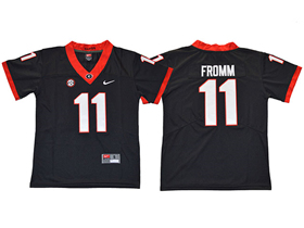 Georgia Bulldogs #11 Jake Fromm Youth Black College Football Jersey