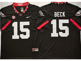 Georgia Bulldogs #15 Carson Beck Alternate Black College Football Jersey