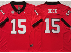 Georgia Bulldogs #15 Carson Beck Red College Football F.U.S.E. Limited Jersey