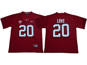 Stanford Cardinal #20 Bryce Love Red College Football Jersey