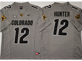 Colorado Buffaloes #12 Travis Hunter Gray College Football F.U.S.E. Limited Jersey