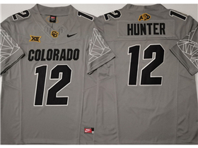 Colorado Buffaloes #12 Travis Hunter Gray College Football F.U.S.E. Limited Jersey