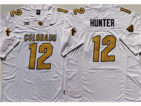 Colorado Buffaloes #12 Travis Hunter White College Football F.U.S.E. Limited Jersey