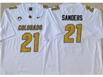 Colorado Buffaloes #21 Deion Sanders White College Football Jersey