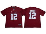 Alabama Crimson Tide #12 Joe Namath Red College Football Jersey