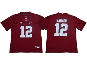 Alabama Crimson Tide #12 Joe Namath Red College Football Jersey