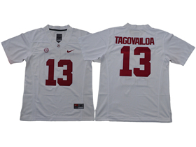 Alabama Crimson Tide #13 Tua Tagovailoa Youth White College Football Jersey