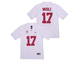 Alabama Crimson Tide #17 Jaylen Waddle White College Football Jersey