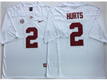 Alabama Crimson Tide #2 Jalen Hurts White College Football Jersey