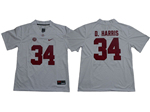 Alabama Crimson Tide #34 Damien Harris White College Football Jersey