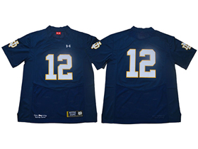 Notre Dame Fighting Irish #12 Navy College Football Jersey