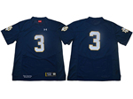 Notre Dame Fighting Irish #3 Navy College Football Jersey