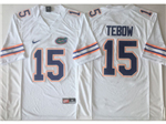 Florida Gators #15 Tim Tebow White College Football Jersey