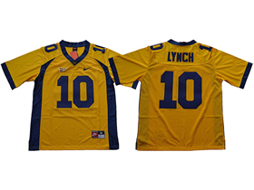 California Golden Bears #10 Marshawn Lynch Gold College Football Jersey