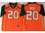 Miami Hurricanes #20 Ed Reed Orange College Football Jersey