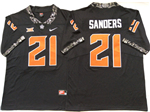 Oklahoma State Cowboys #21 Barry Sanders Black College Football Jersey