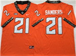 Oklahoma State Cowboys #21 Barry Sanders Orange College Football Jersey