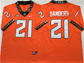 Oklahoma State Cowboys #21 Barry Sanders Orange College Football Jersey