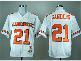 Oklahoma State Cowboys #21 Barry Sanders White College Football Jersey