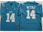 Ole Miss Rebels #14 DK Metcalf Light Blue College Football Jersey