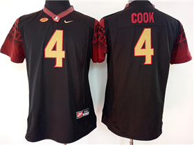 Florida State Seminoles #4 Dalvin Cook Black College Football Jersey