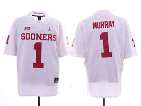 Oklahoma Sooners #1 Kyler Murray White College Football Jersey